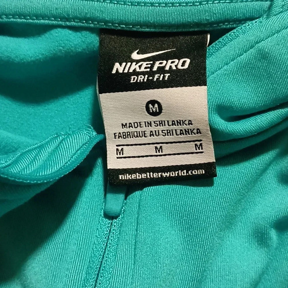 Nike Teal size medium 1/4 zip up  dry fit pro pull over  athletic Sweater - Picture 3 of 12